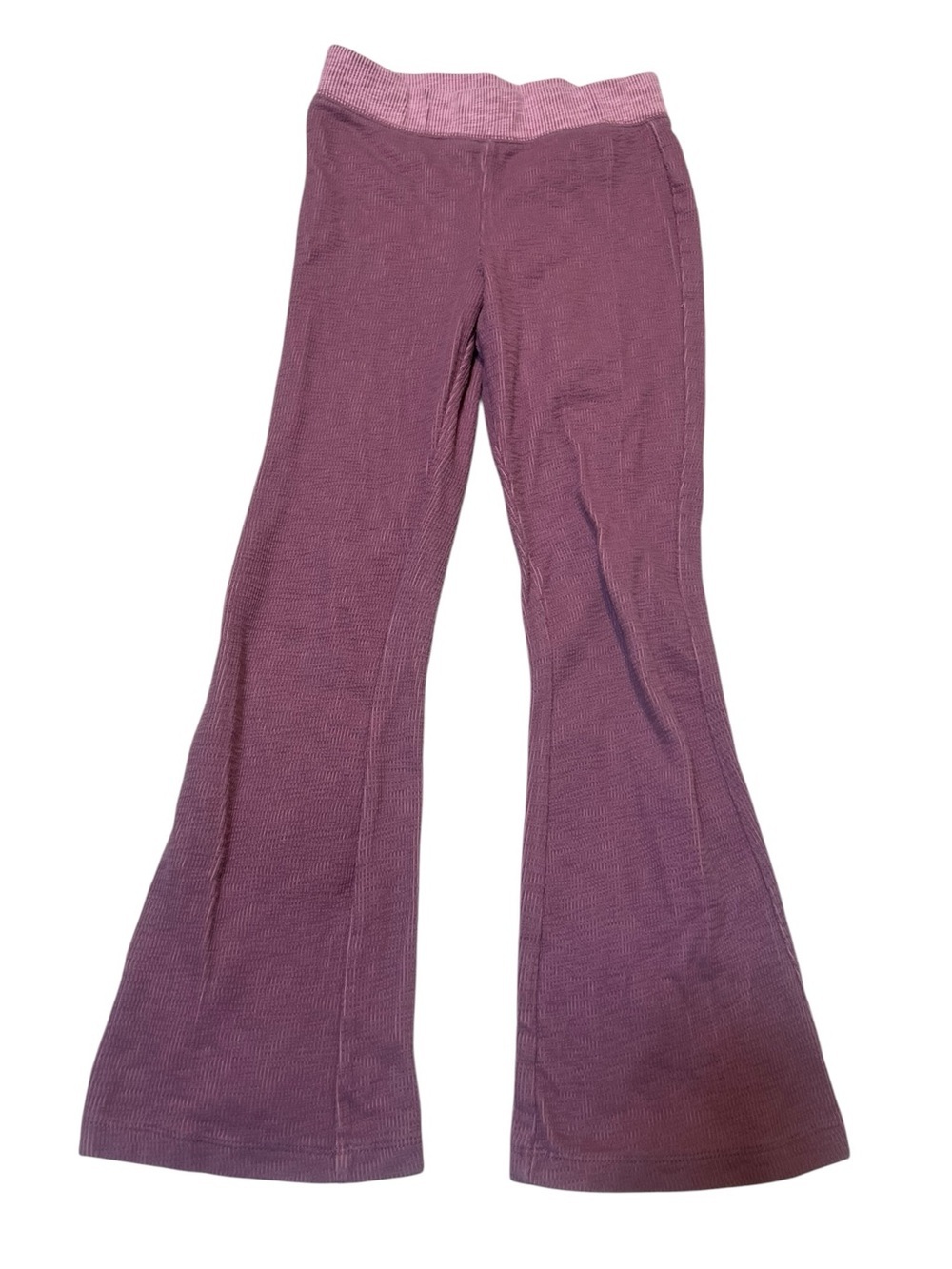 Cat & Jack Girls Size Medium 8 Flare Pants Purple Light Pink Rib Pull On Stretch